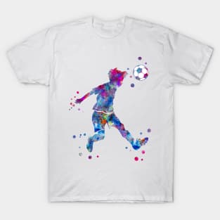 Soccer Player Little Boy Heading the Ball T-Shirt
